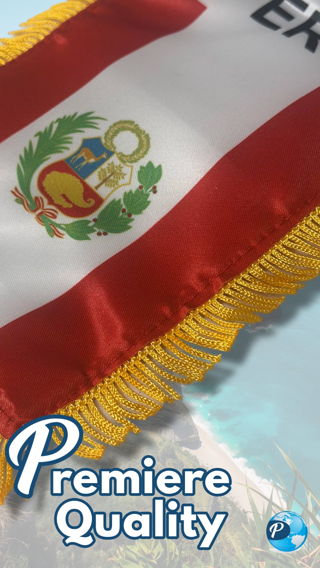 Peru Mini Banner Flag