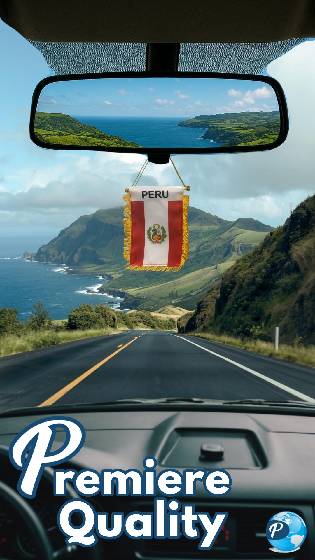 Peru Mini Banner Flag