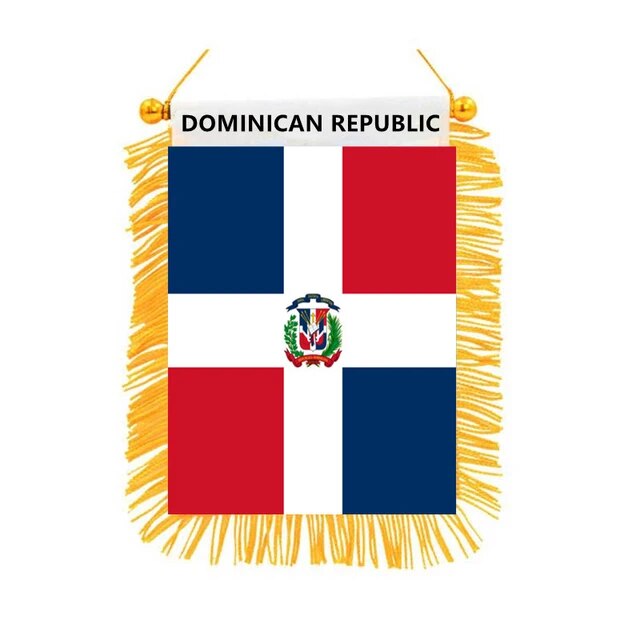 Dominican Republic Mini Banner Flag