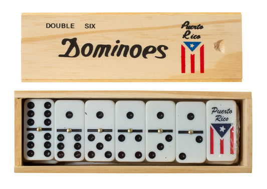 Dominoes With Puerto Rico Flag